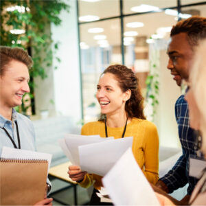Young business apprentices